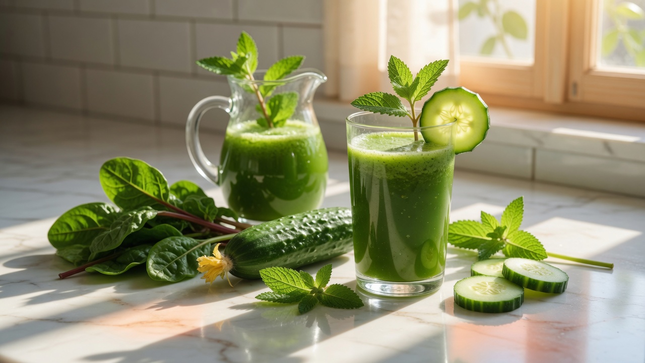 Más energía sin café — jugo verde natural