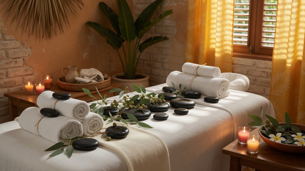 Spa en Girardot — masaje con piedras y ambiente tropical